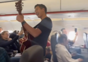 Pastor goes viral with mid-air worship session during flight