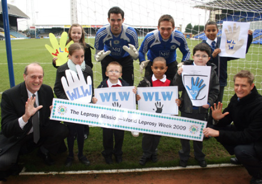 Peterborough goalies don gloves in support of leprosy sufferers
