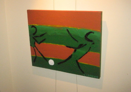 The art work 'Football' goes to SIM Qld