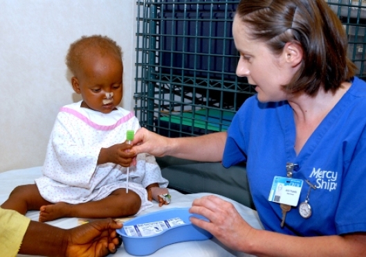 Sisters volunteering on Medical Ship in Sierra Leone