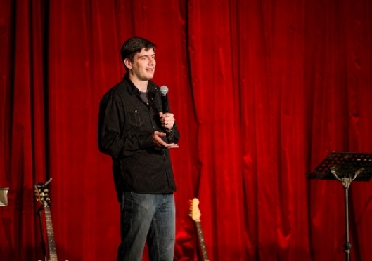 Will Graham delivers the gospel message from Orange Reality, reaching thousands