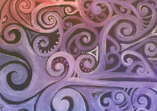 Art - Waiporoporo koru - “Purple koru/spiral”
