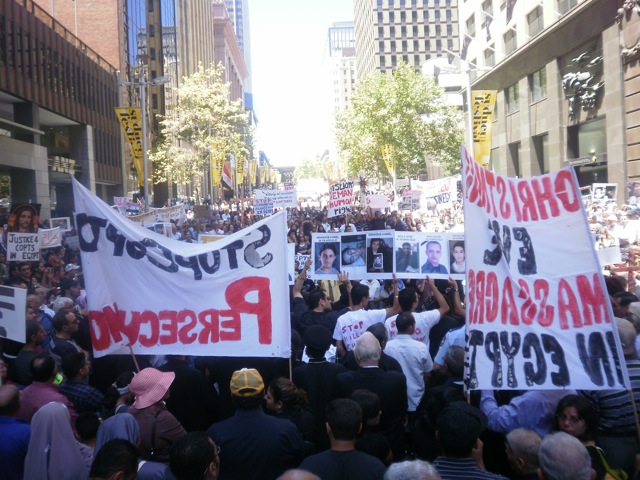 Thousands gather in Sydney to protest against Copts persecution ...